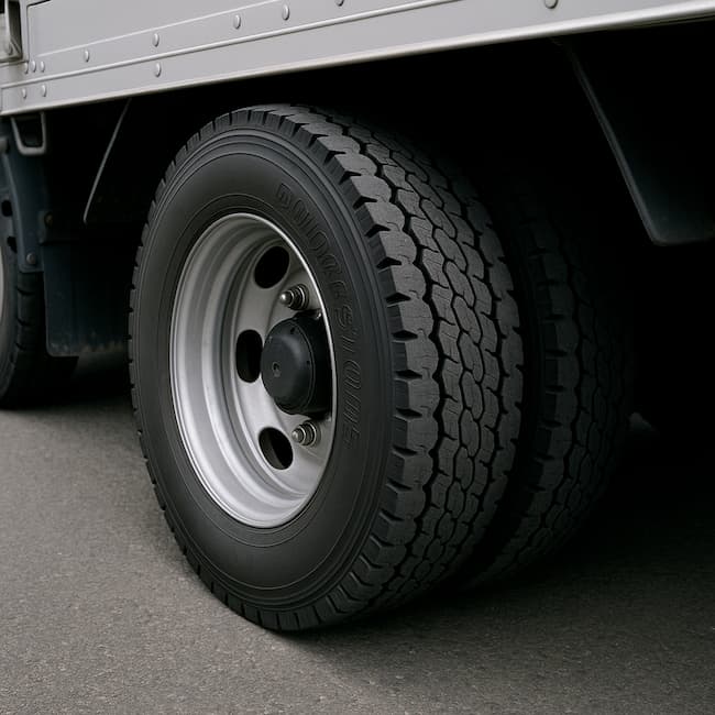 트럭 타이어 클로즈업